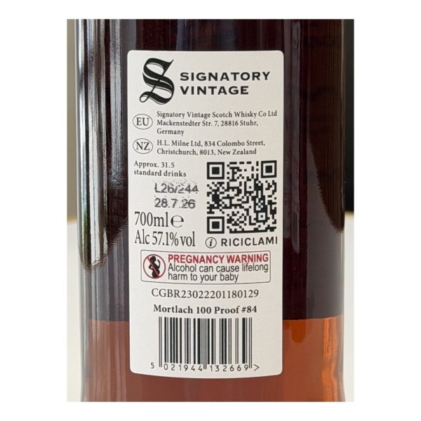 Mortlach 10 Year Old 2016 - 100 Proof Edition #84 (Signatory) 57.1%